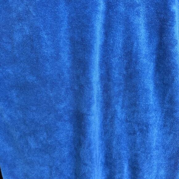 Hanna Andersson Girls Size 130 Hooded Blue Terry Cover Up Rainbow Trim Beach - Picture 9 of 9